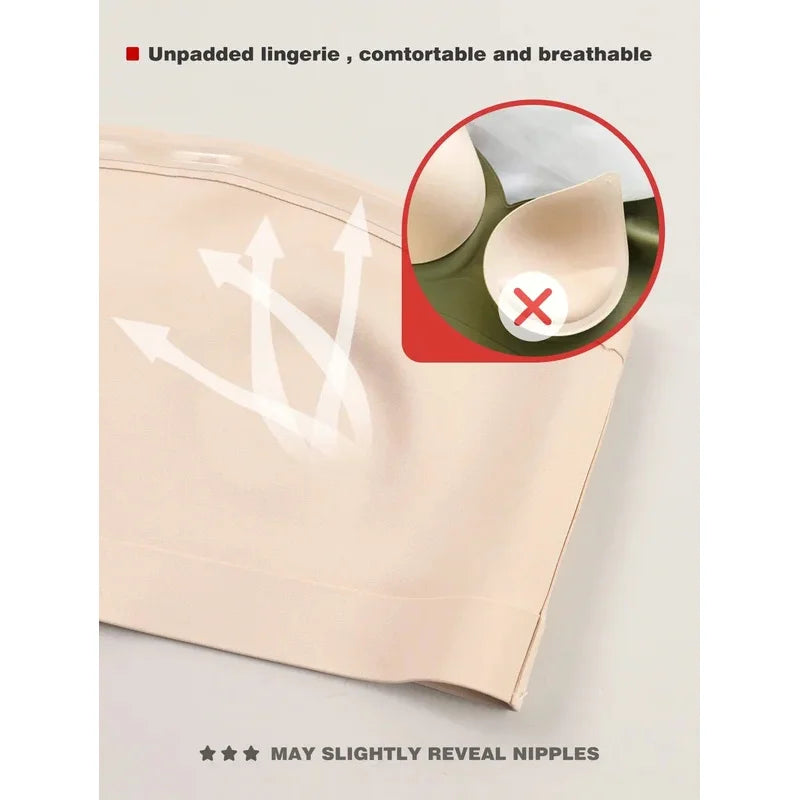 Strapless Seamless Front Button Bra