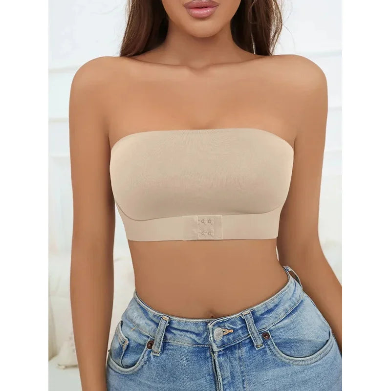 Strapless Seamless Front Button Bra