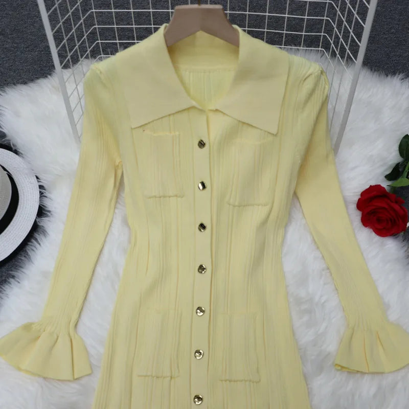 Knitted long sleeve Dress