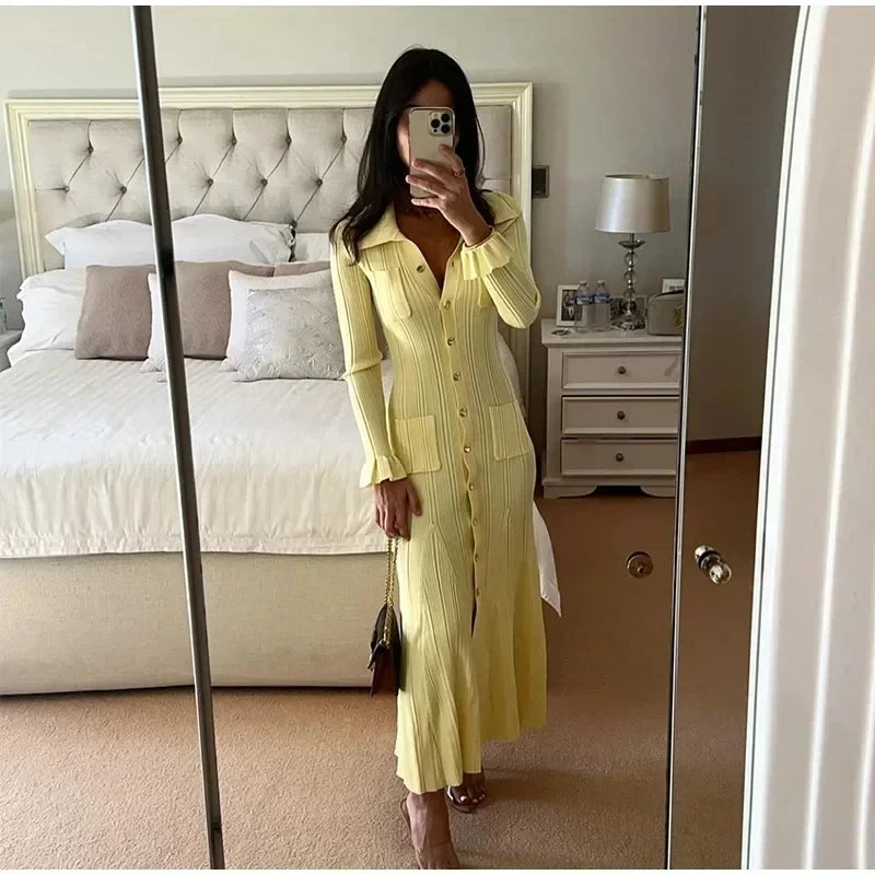 Knitted long sleeve Dress