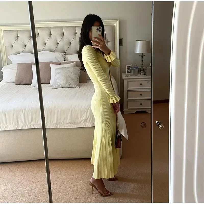 Knitted long sleeve Dress